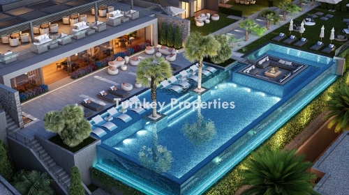 Luxury 2+1 Sea View Apartments with Large Balconies and Social Facilities for Sale in Dorttepe