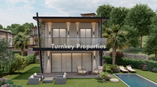 6+1 Detached Villa with Sea View, Private Garden, and Pool for Sale in Bodrum Konacik