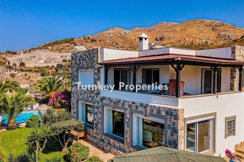 For Sale in Gumusluk, 4+1 Luxury Villa with Private Pool and Stunning Views