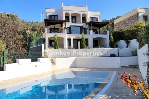 Luxury 5+1 Detached Villa with Sea View and Private Pool for Sale in Yalikavak, Bodrum