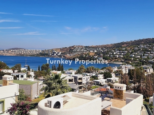 Sea View Villa with Garden for Sale in Gundogan Kucukbuk