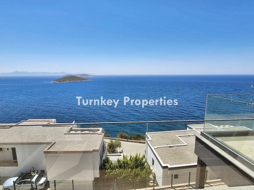 Seafront Luxury Apartment for Sale in Yalıkavak Geris – Spacious Balconies and Sea Views