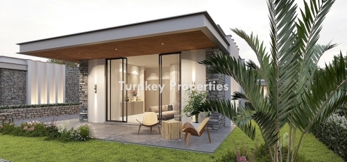 Luxury Single Storey Villas for Sale in Gumusluk Near the Sea - With Private Pool and Modern Design