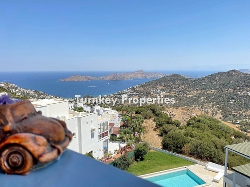 For Sale in Bodrum Yalikavak, 2+1 Apartment - With Magnificent Sea View and Rich Site Facilities