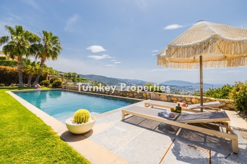 Luxury Villa with Sea View for Sale in Konacik Bodrum - Modern Design and Property with Private Pool