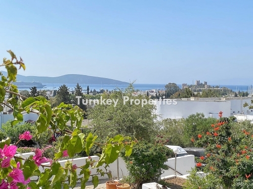 Luxury 2+1 Twin Duplex for Sale in Central Bodrum, with Sea and Castle Views