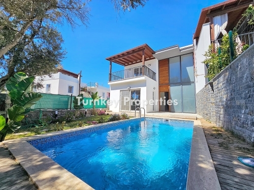 For Sale in Gumusluk, Private Pool Equipped 3+1 Duplex Villa, The Address of Unique Comfort and Luxury