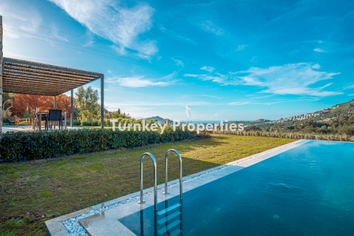 Detached Stone Villa for Sale in Gumusluk | Private Pool, Stunning Sea and Valley Views