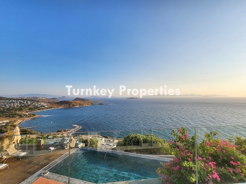 Bodrum, Gumusluk Villa for Sale | Greek Islands and Sunset View, Infinity Pool